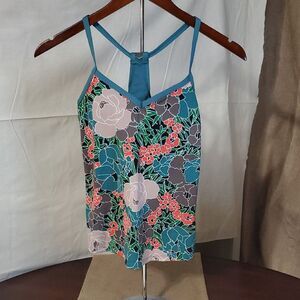Carve Designs NWT Recycled Swim Floral Tankini- Teal and Coral Size XS